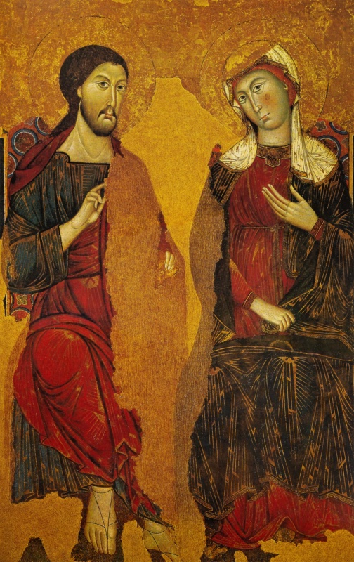 Christ and Mary on the throne